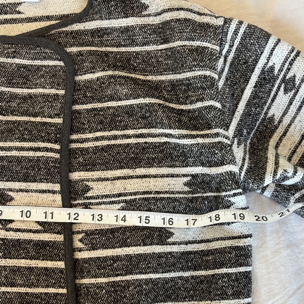 Marine Layer Black and White Mariella sweater coat Open Front Reversible - Picture 8 of 11